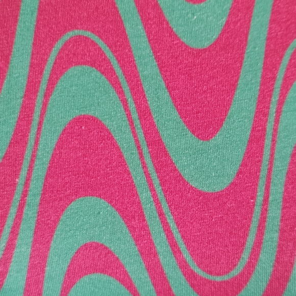 Saturday By Megan Ellaby Pink and Green Wave Long Sleeve Tee - Picture 7 of 9